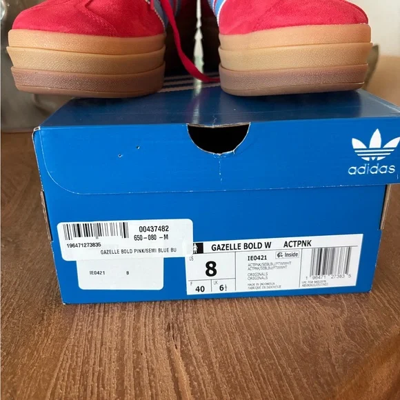 Adidas Gazelle Bold Red and Blue Sneakers - Picture 4 of 4